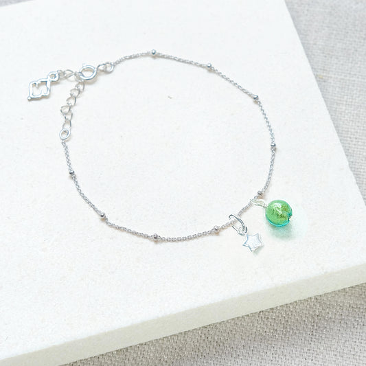 Shine On Star Bracelet - Green/Sterling Silver