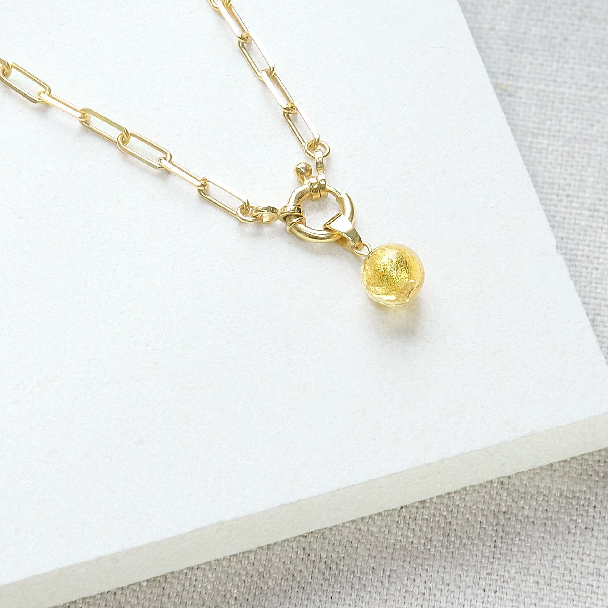 gold paperclip necklace