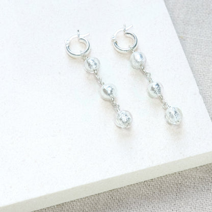 Shine On Trio Hoop Earrings - Sterling Silver