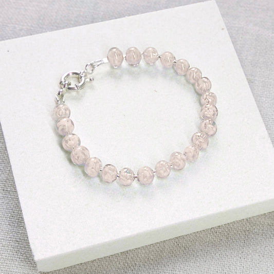Sky Dancer Bracelet - Nude Pink/Silver PREORDER