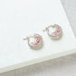 Stardust Hoop Earrings 15mm - Dusty Pink/Sterling Silver