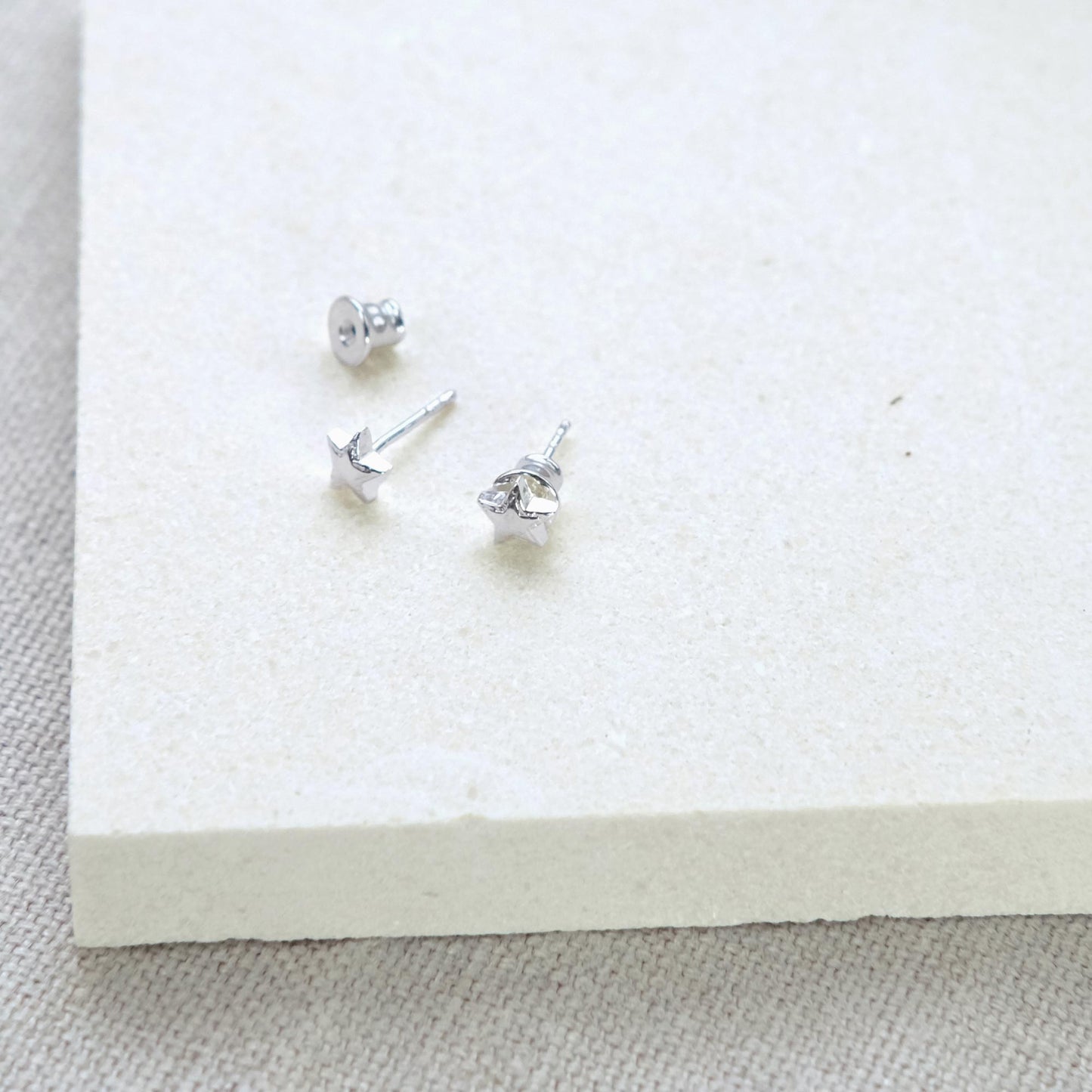 Star Stud Earrings - Sterling Silver