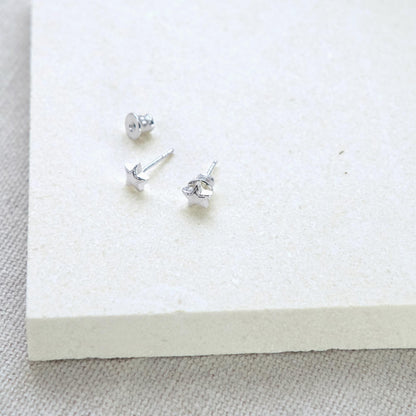 Star Stud Earrings - Sterling Silver