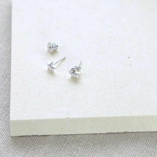Star Stud Earrings - Sterling Silver