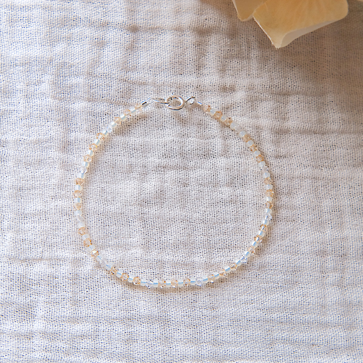 Amber Swarovski Crystal Bracelet - Sterling Silver