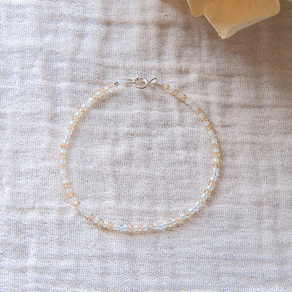 Amber Swarovski Crystal Bracelet - Sterling Silver