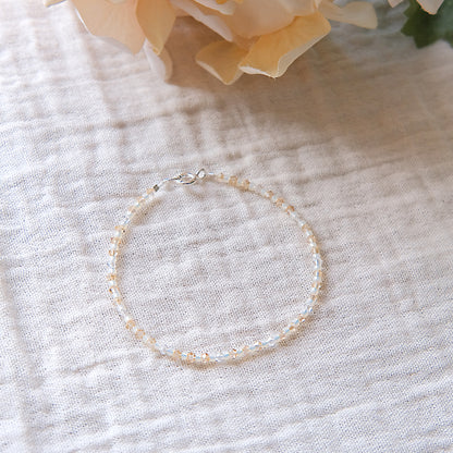 Amber Swarovski Crystal Bracelet - Sterling Silver