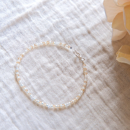 Amber Swarovski Crystal Bracelet - Sterling Silver