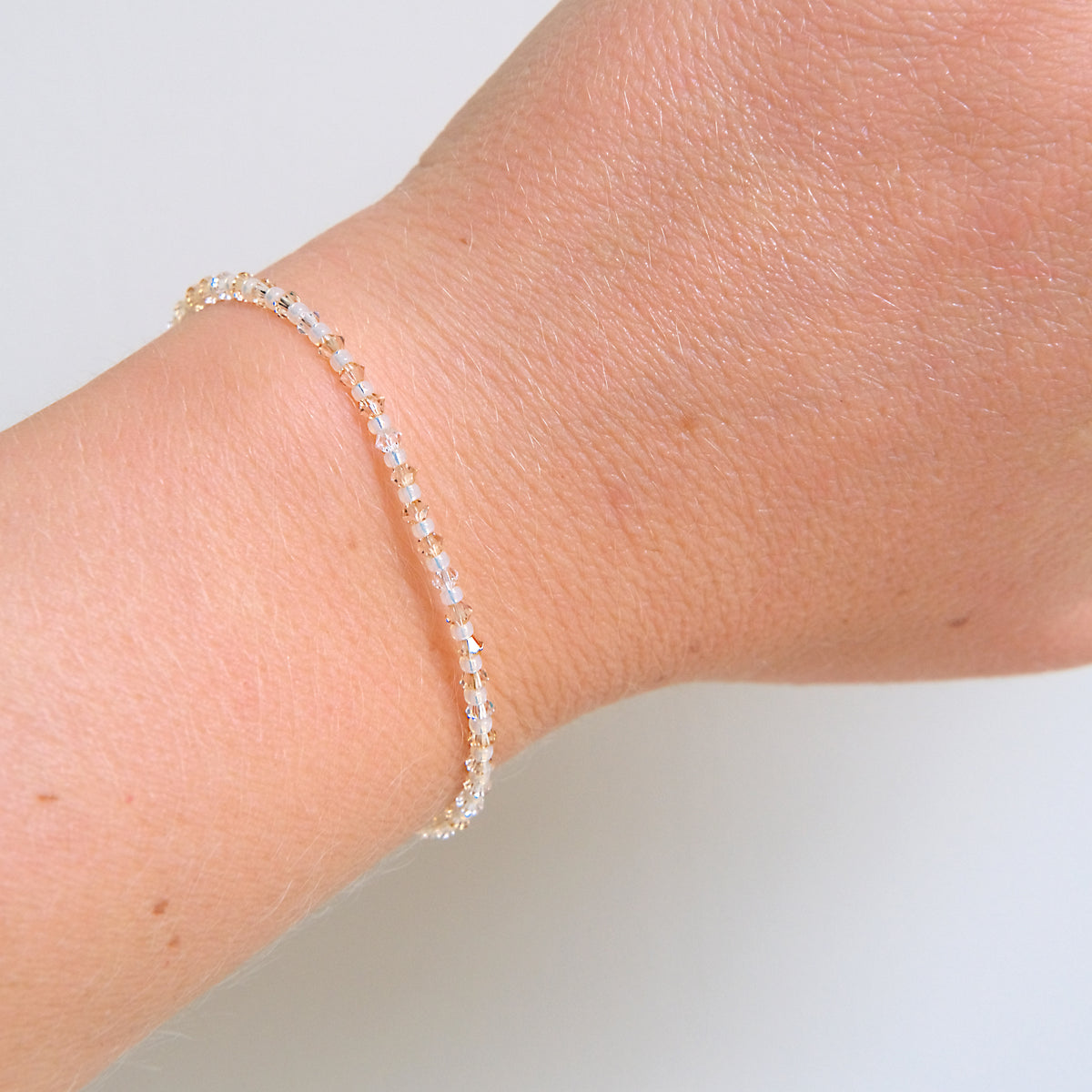 Amber Swarovski Crystal Bracelet - Sterling Silver