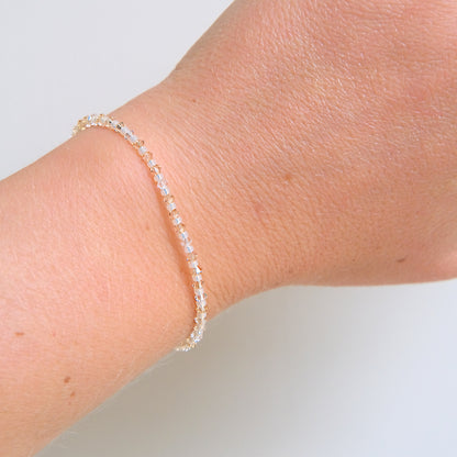 Amber Swarovski Crystal Bracelet - Sterling Silver