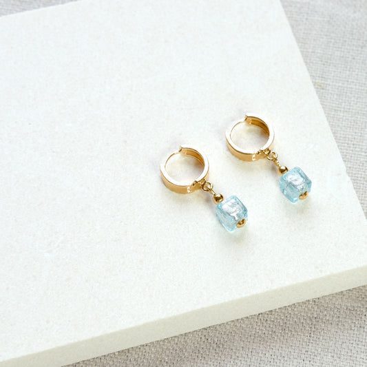 Azure Huggie Earrings - Gold Vermeil