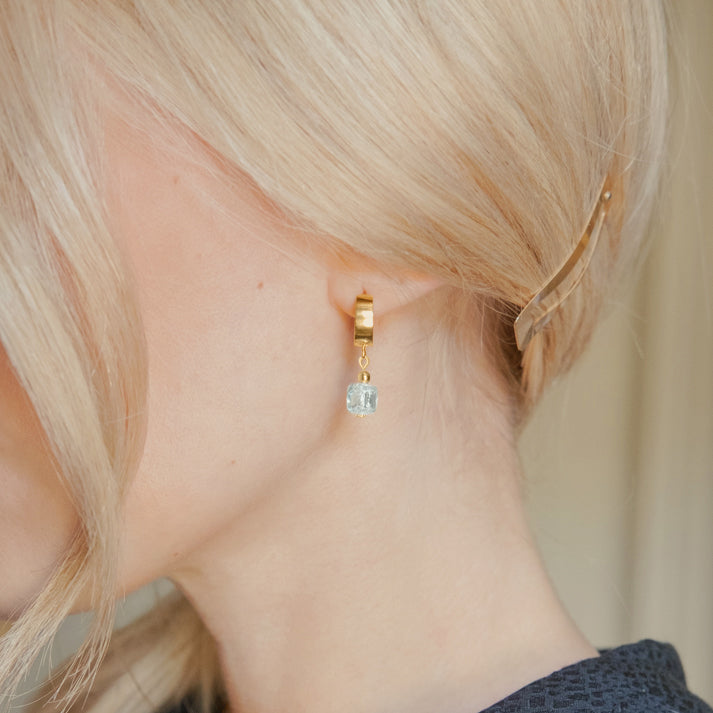 Azure Huggie Earrings - Gold Vermeil