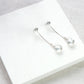 Moon Rock and Star Dangle Two-Piece Earrings - Sterling Silver