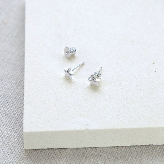 Star Stud Earrings - Sterling Silver