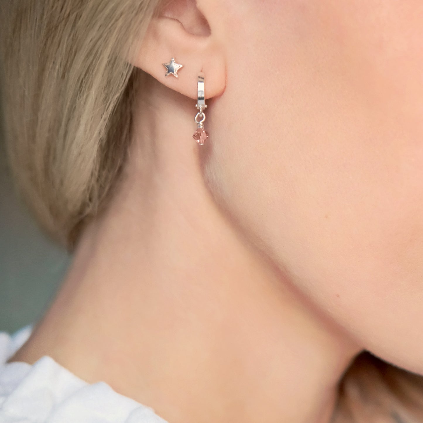 Star Stud Earrings - Sterling Silver